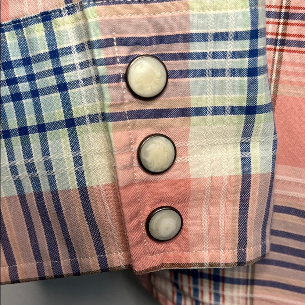Polo by Ralph Lauren Pink and Blue Plaid Shirt - Picture 4 of 4